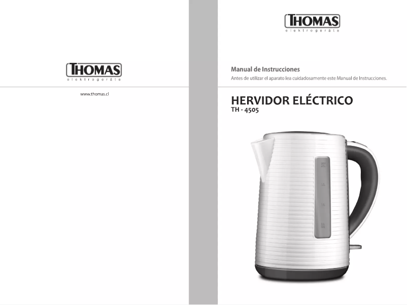 Imagen de la primera página del manual del dispositivo TH-4505