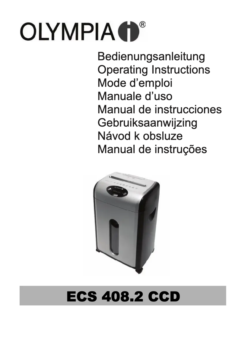 Página 1 del manual Manual de usuario Olympia ECS 408.2 CCD