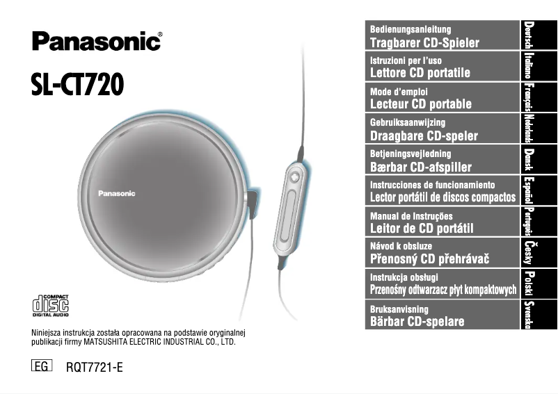 Imagen de la primera página del manual del dispositivo SL-CT720