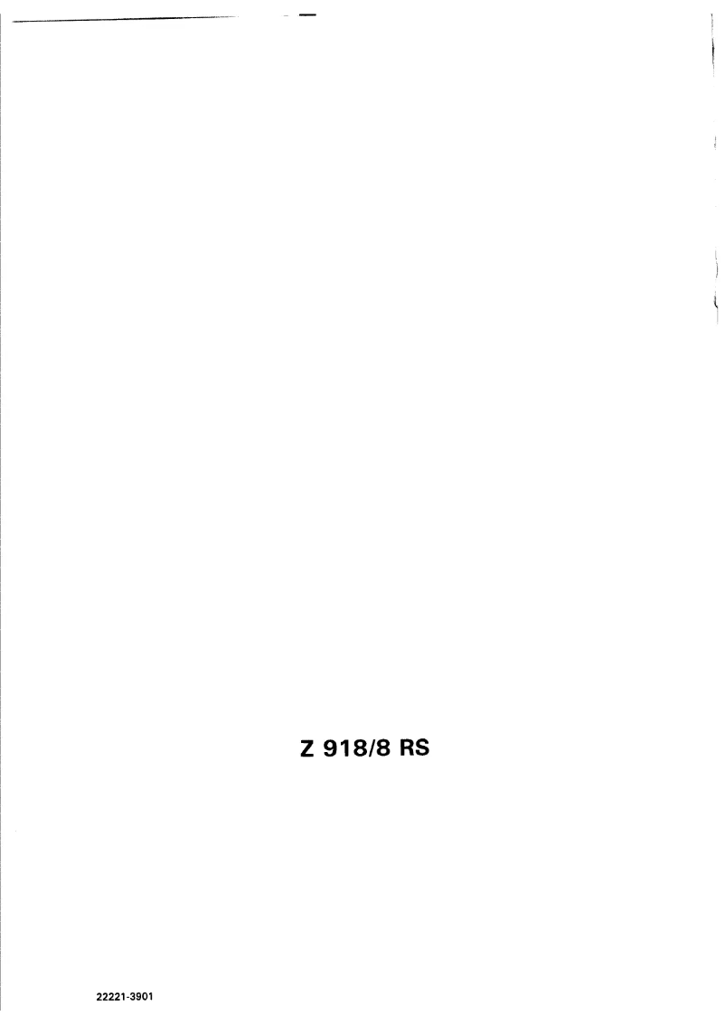 Página nº 1 - Manual de usuario Zanussi Z 918 8