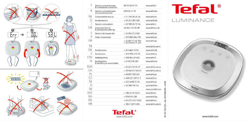 Página 1 del manual Manual de usuario Tefal Luminance PP8043A9
