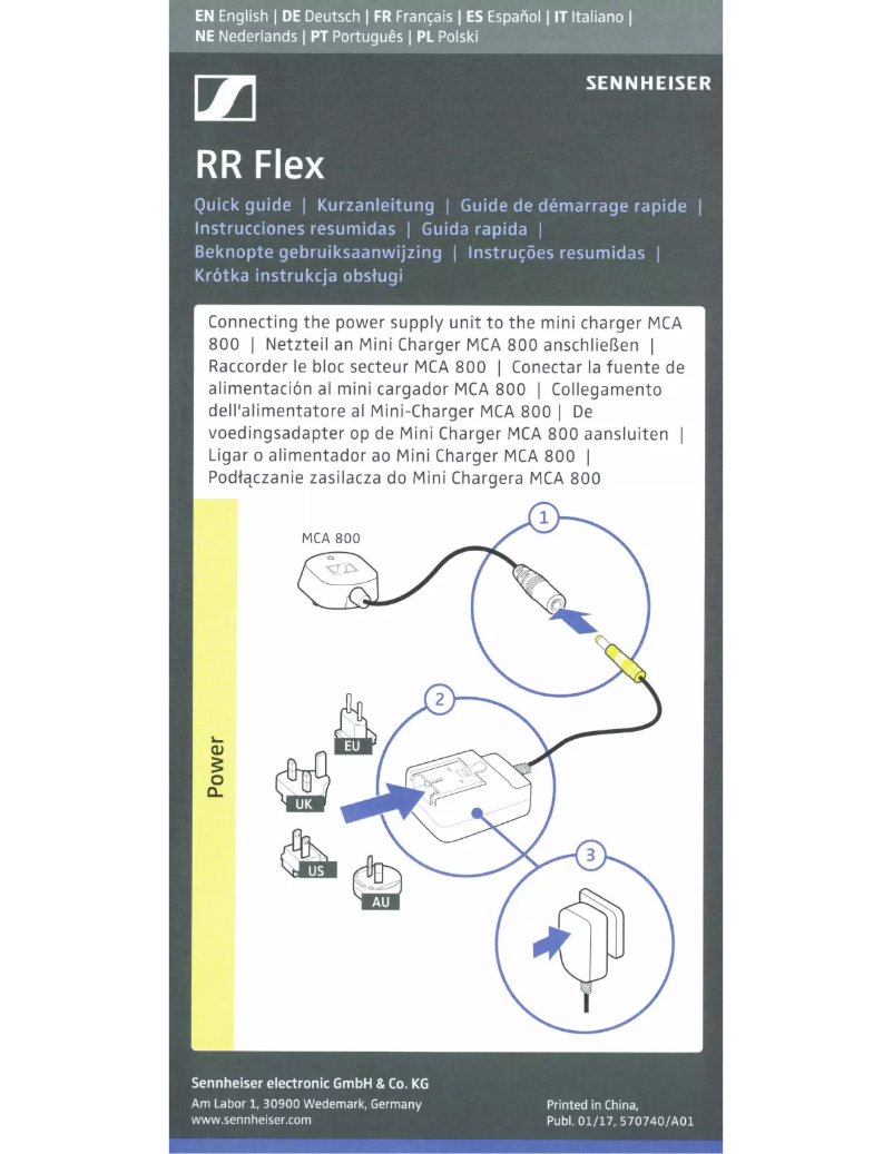 Imagen de la primera página del manual del dispositivo RR Flex