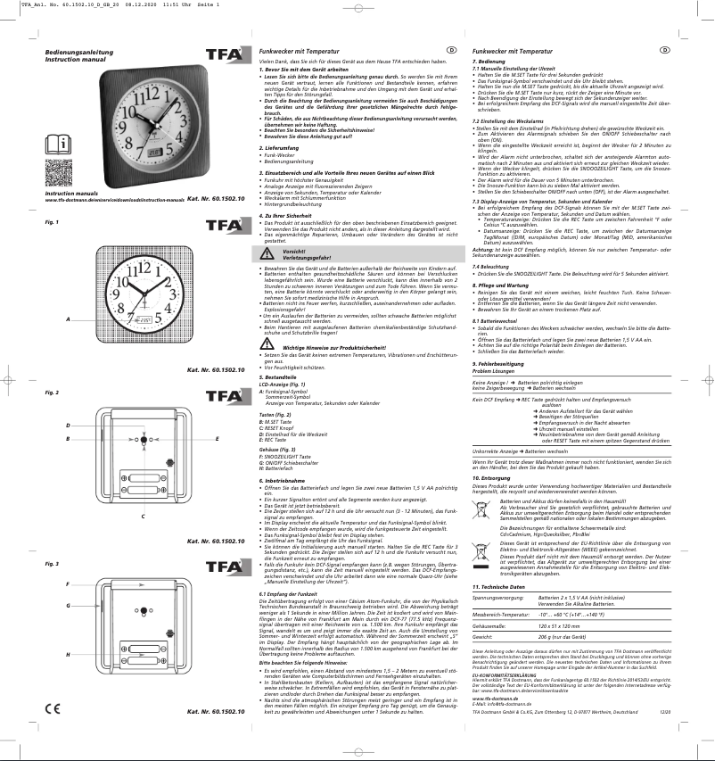 Imagen de la primera página del manual del dispositivo 60.1502.10