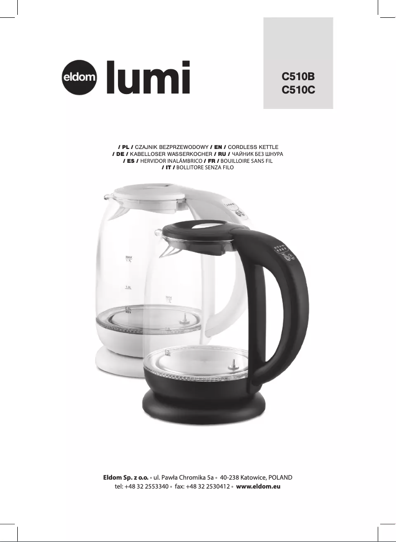 Página 1 del manual Manual de usuario Eldom Lumi C510C