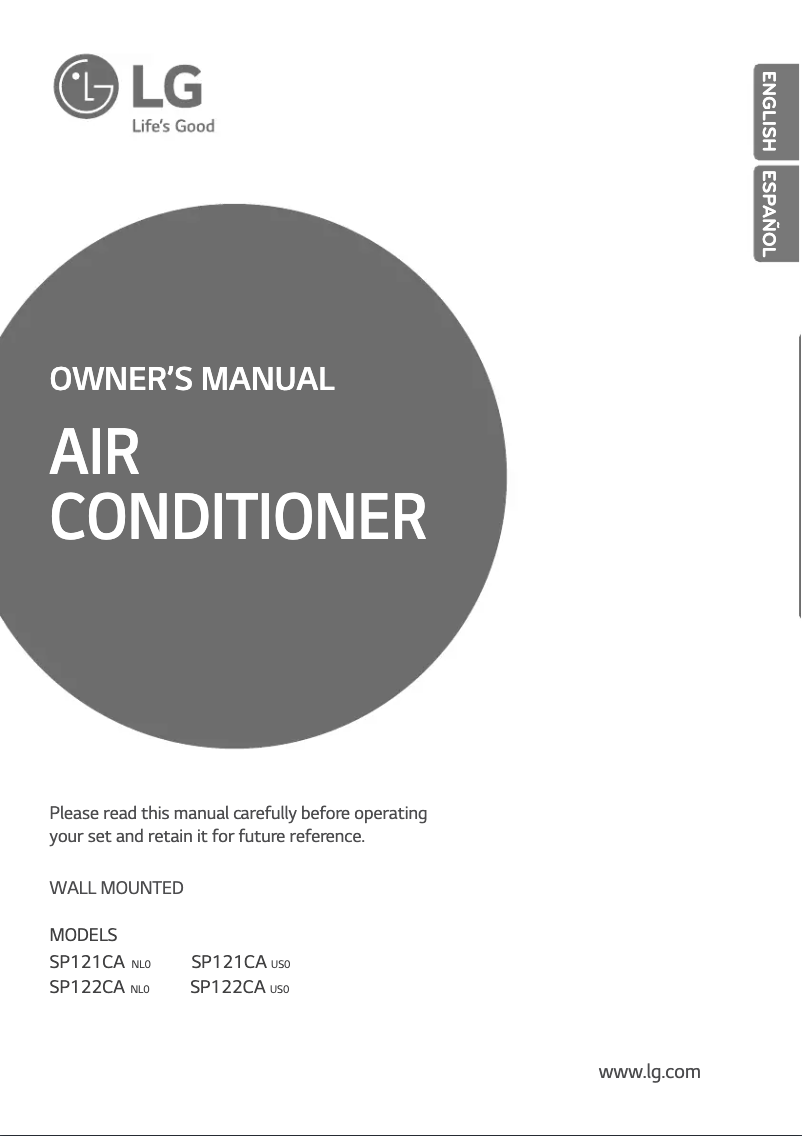 Página 1 del manual Manual de usuario LG SP121CA