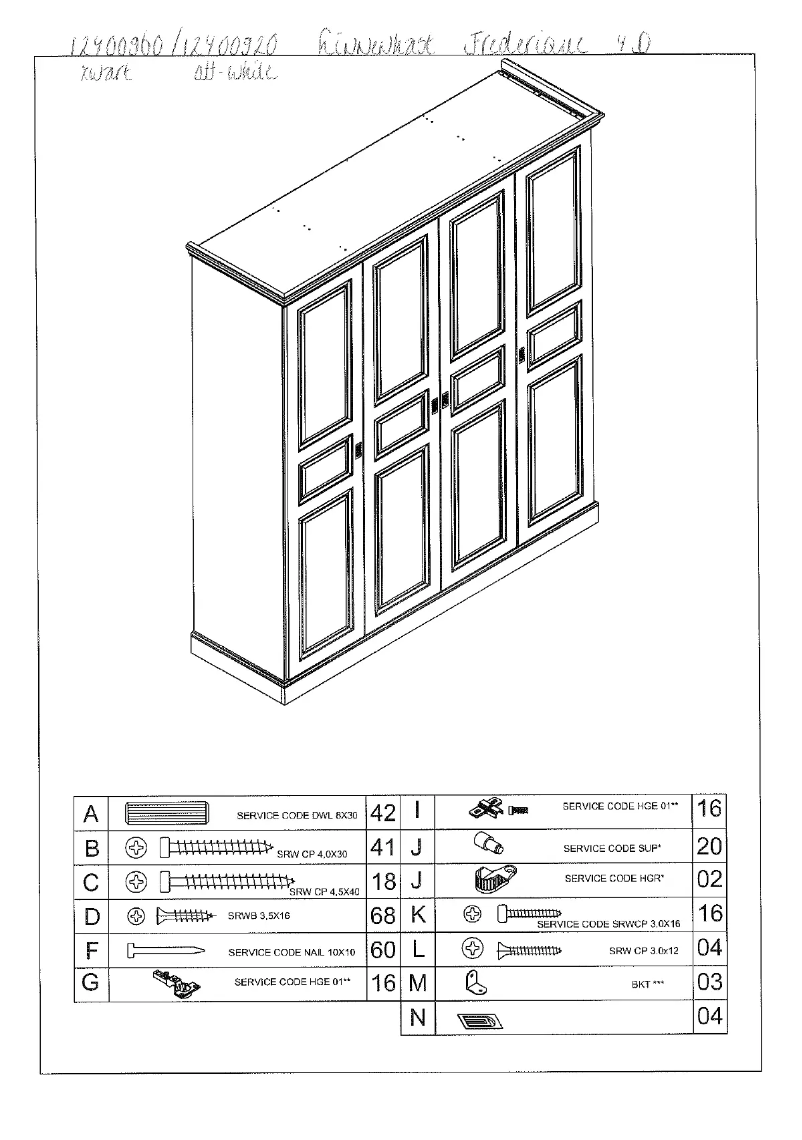 Imagen de la primera página del manual del dispositivo Frederique 4.0