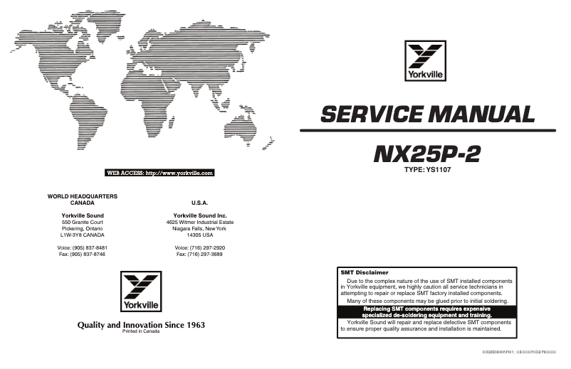 Página 1 del manual Manual de usuario Yorkville NX25P-2