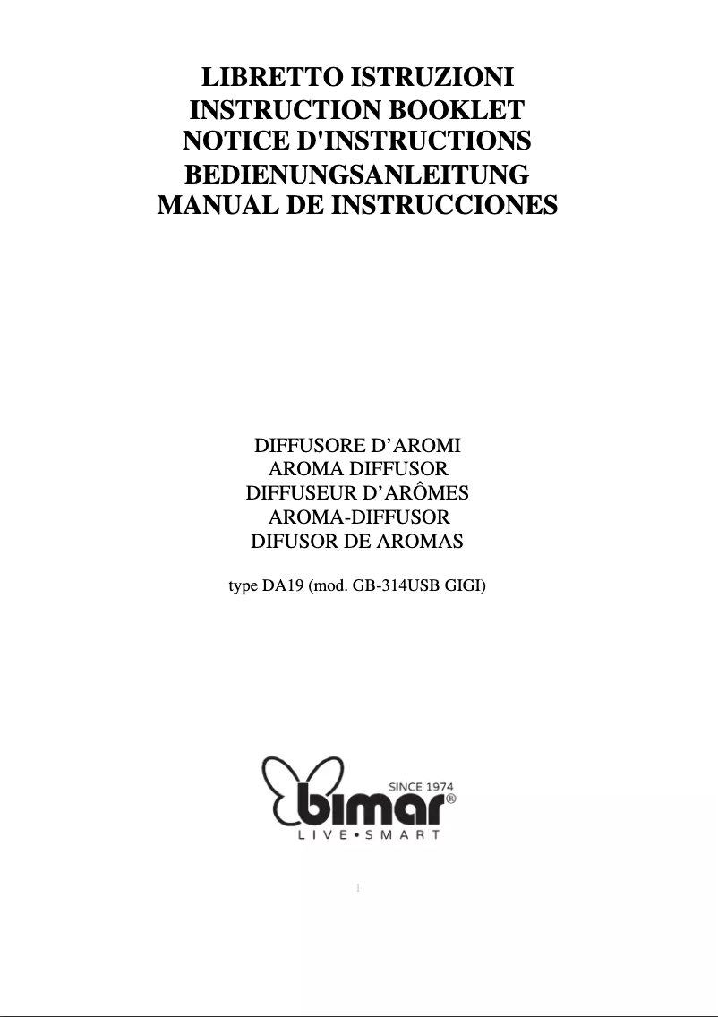 Página 1 del manual Manual de usuario Bimar DA19