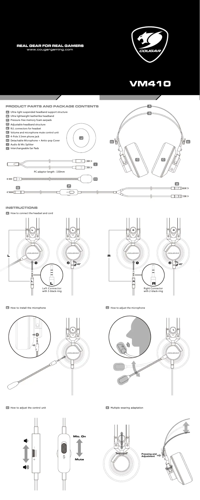 Imagen de la primera página del manual del dispositivo VM410