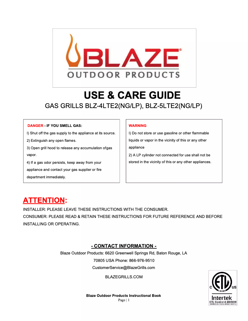 Página nº 1 - Manual de usuario Blaze BLZ-4LTE2