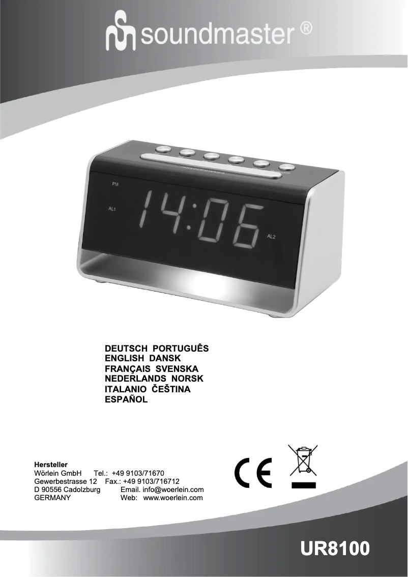 Página 1 del manual Manual de usuario Soundmaster UR8100SI