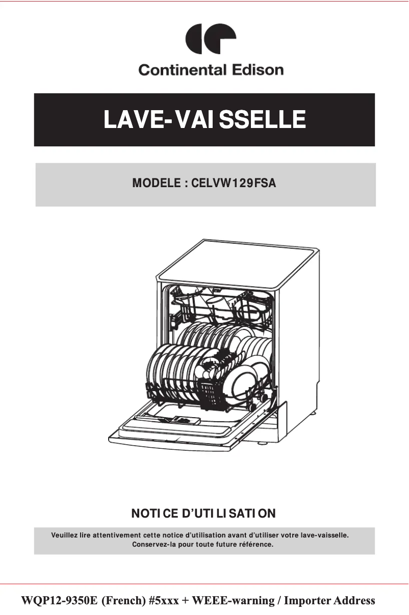 Página 1 del manual Manual de usuario Continental Edison CELVW129FSA
