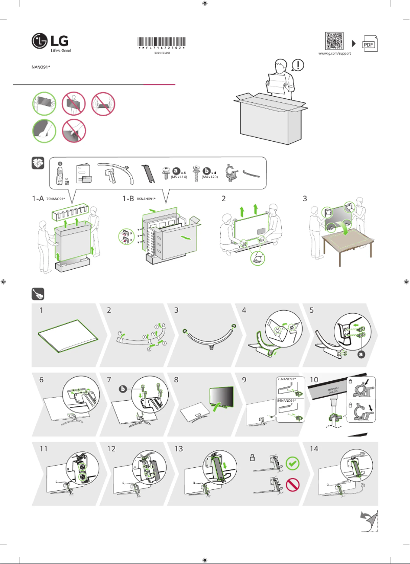 Imagen de la primera página del manual del dispositivo 86NANO916NA