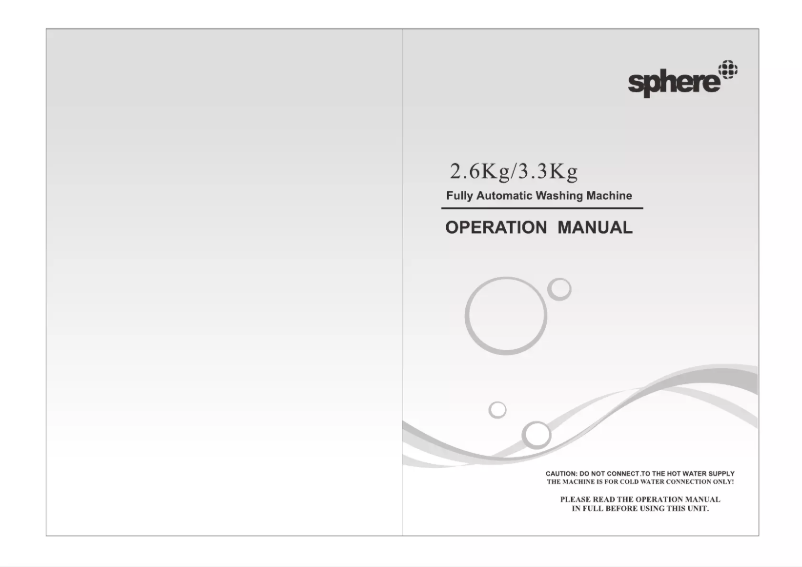 Página 1 del manual Manual de usuario Sphere 3.3kg Mini