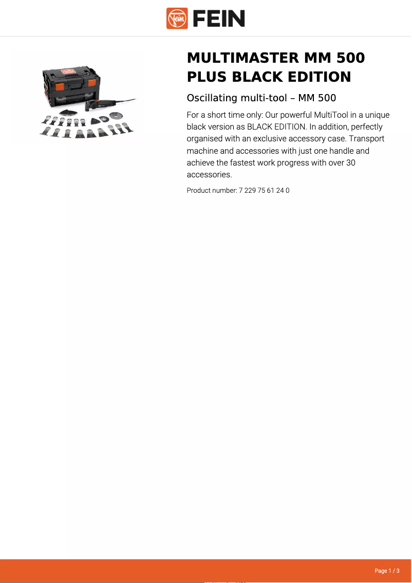 Imagen de la primera página del manual del dispositivo Multimaster MM 500 Plus