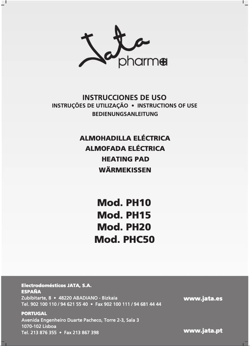 Imagen de la primera página del manual del dispositivo PH-20