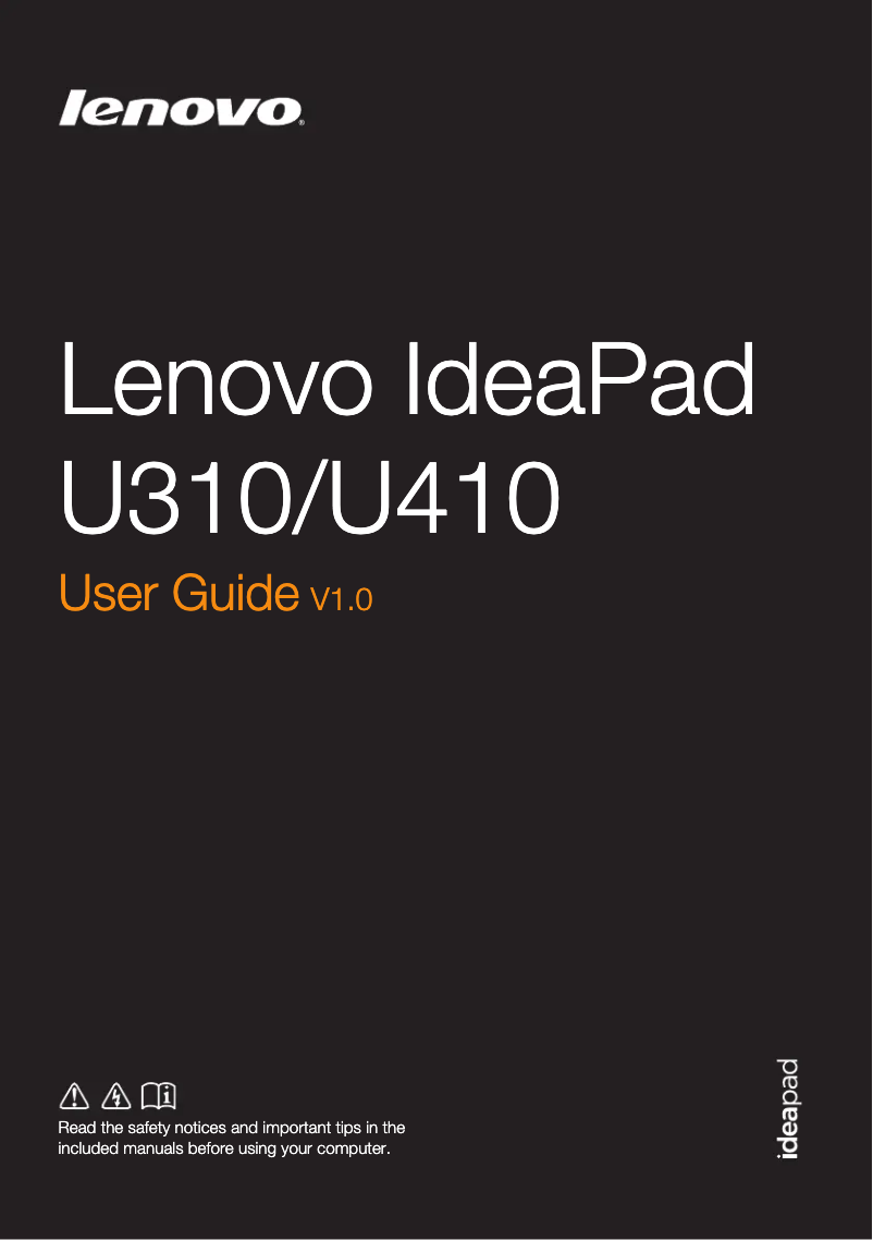 Página nº 1 - Manual de usuario Lenovo IdeaPad U310