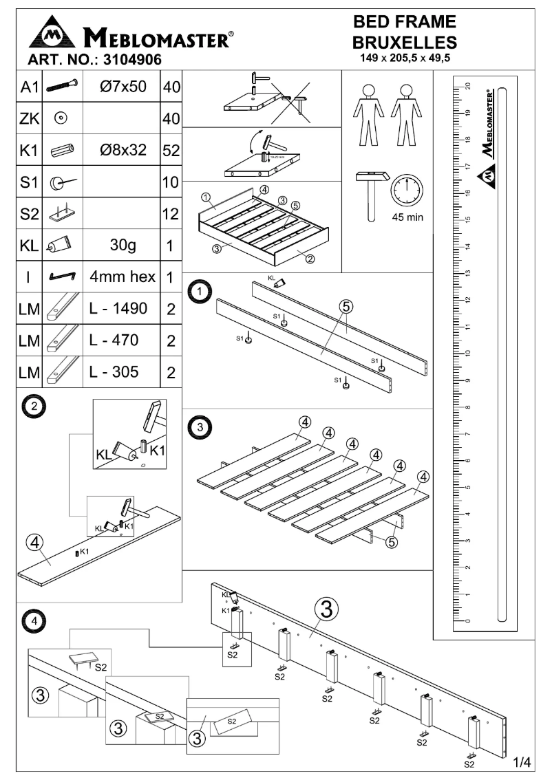 Imagen de la primera página del manual del dispositivo Gentofte (140x200)