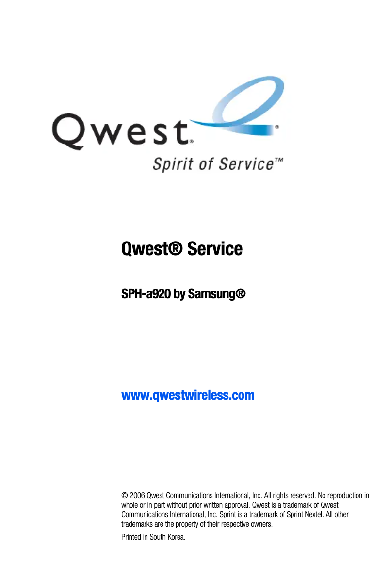 Página 1 del manual Manual de usuario Samsung SPH-A920