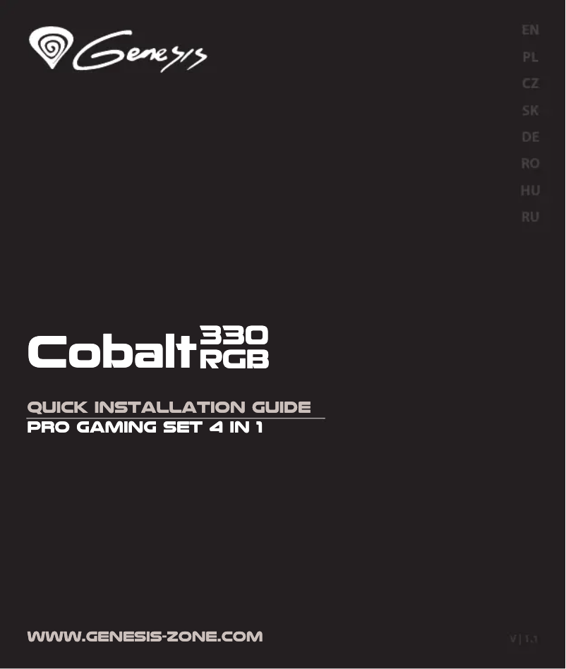 Página nº 1 - Manual de usuario Genesis Cobalt 330 RGB