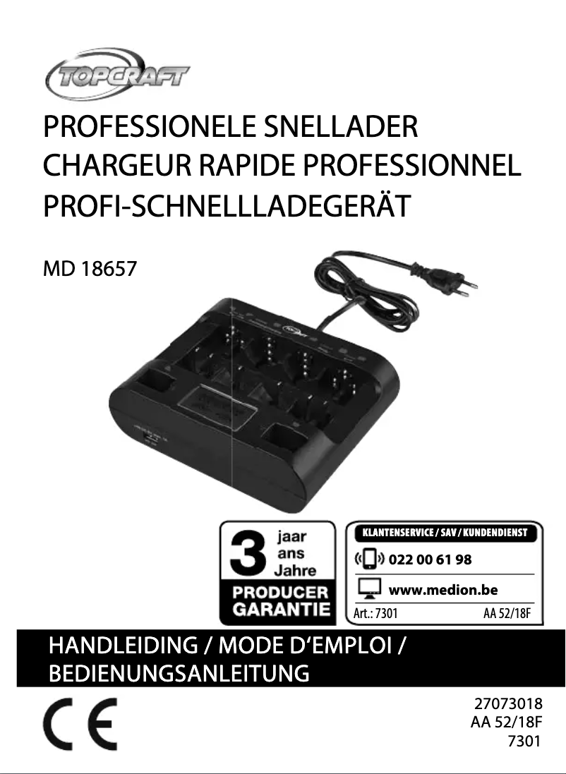 Página 1 del manual Manual de usuario Topcraft MD 18657