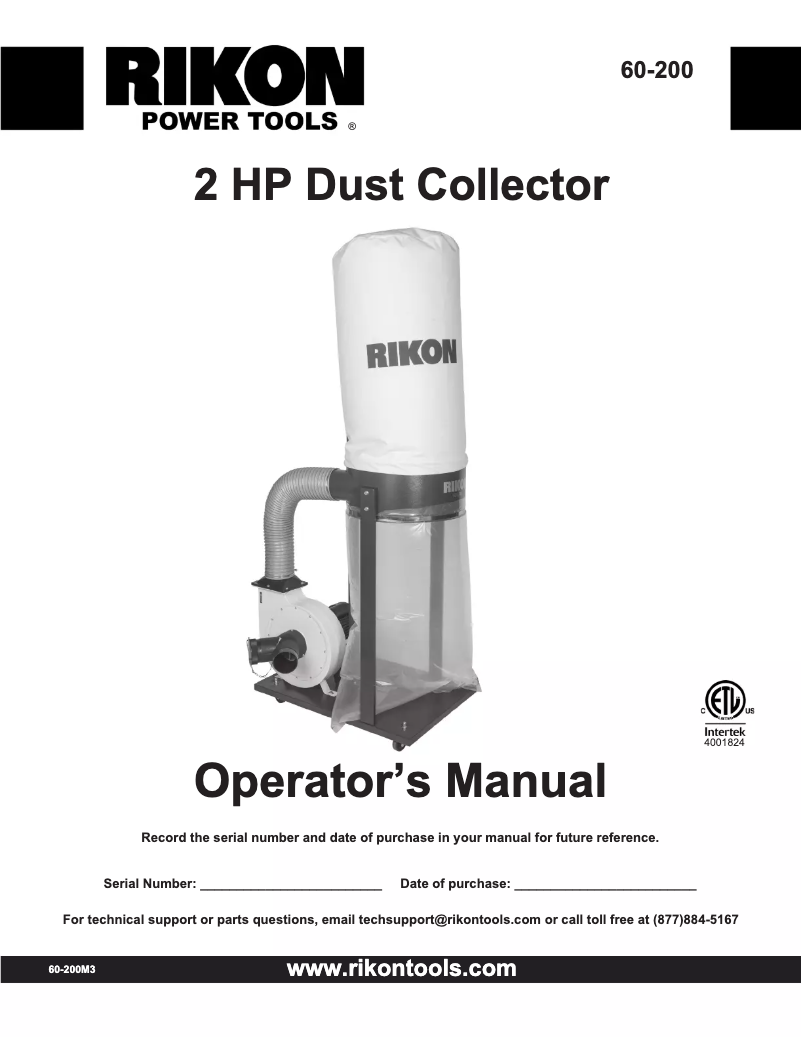 Página nº 1 - Manual de usuario RIKON 60-200