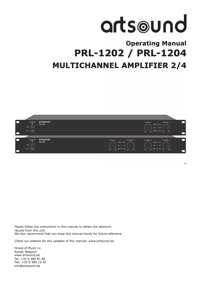 Página nº 1 - Manual de usuario Artsound PRL-1202
