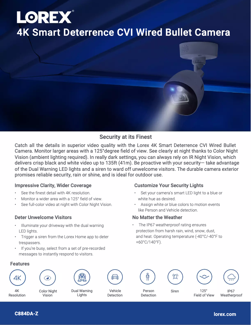 Imagen de la primera página del manual del dispositivo C884DA