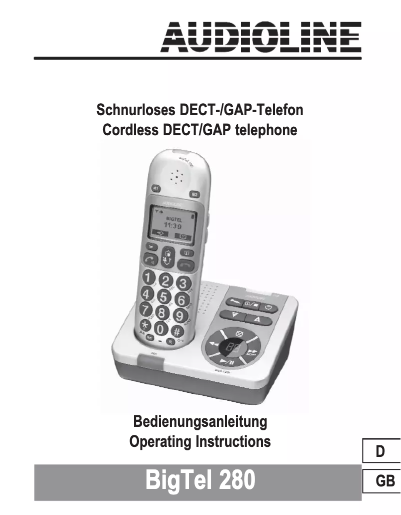 Imagen de la primera página del manual del dispositivo BigTel 280