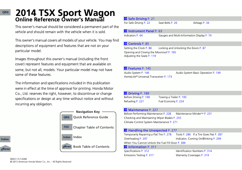 Imagen de la primera página del manual del dispositivo TSX (2014)