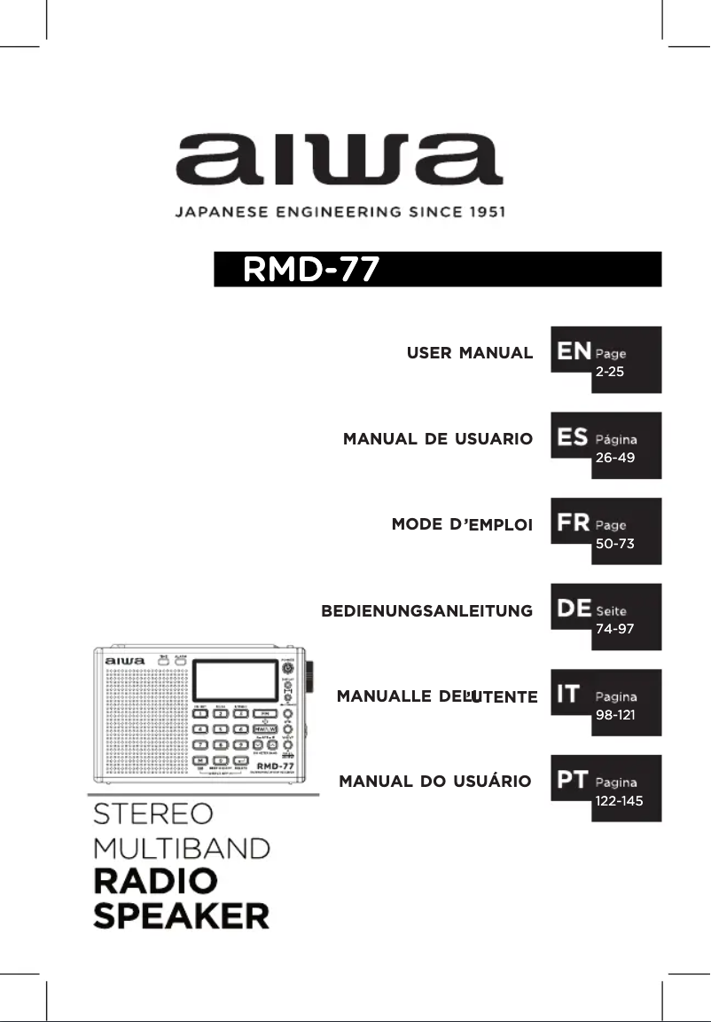 Página 1 del manual Manual de usuario Aiwa RMD-77