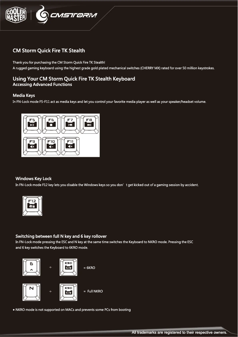 Página 1 del manual Manual de usuario Cooler Master CM Storm SGK-4021-GKCM1