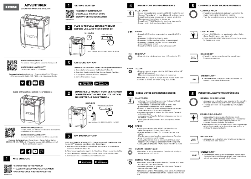 Imagen de la primera página del manual del dispositivo Adventurer