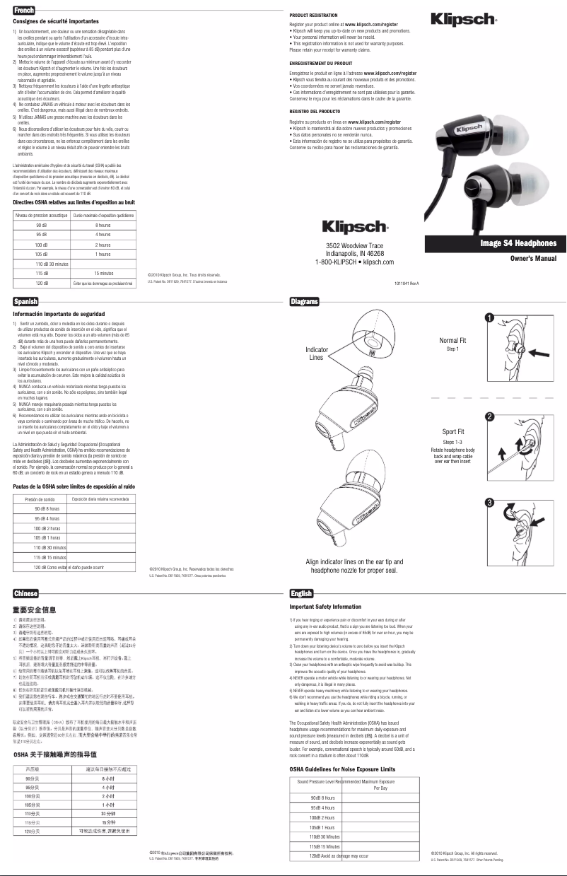 Imagen de la primera página del manual del dispositivo Reference S4