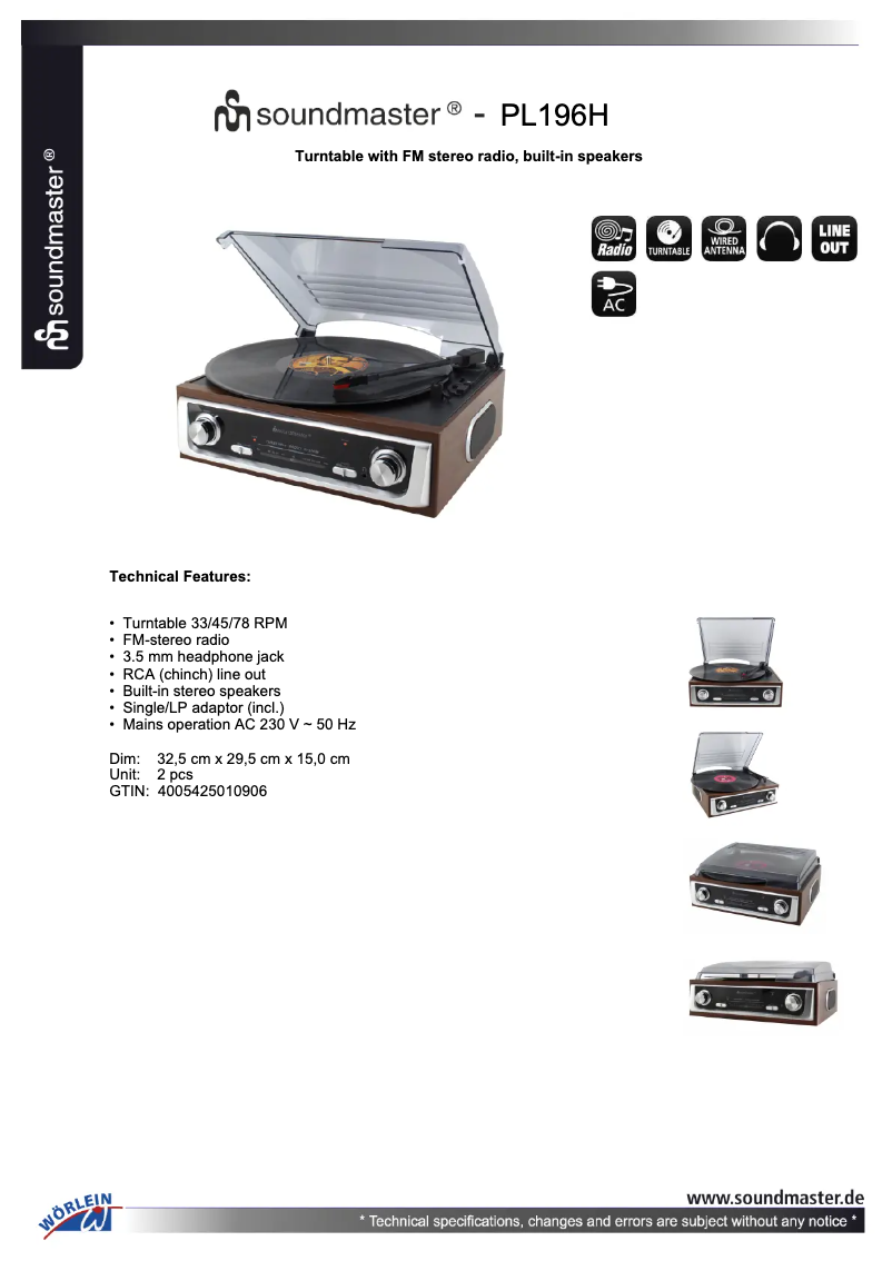 Imagen de la primera página del manual del dispositivo PL196H