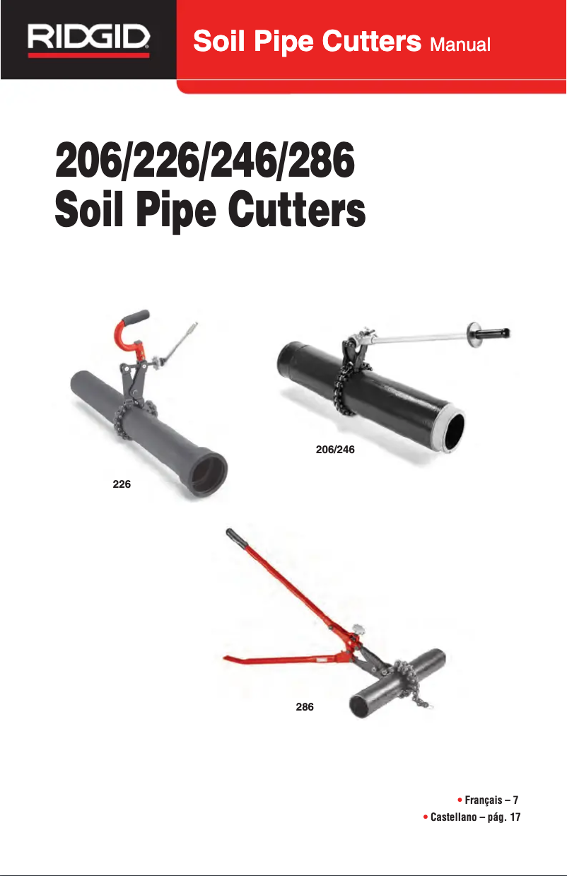 Página nº 1 - Manual de usuario Ridgid 246S