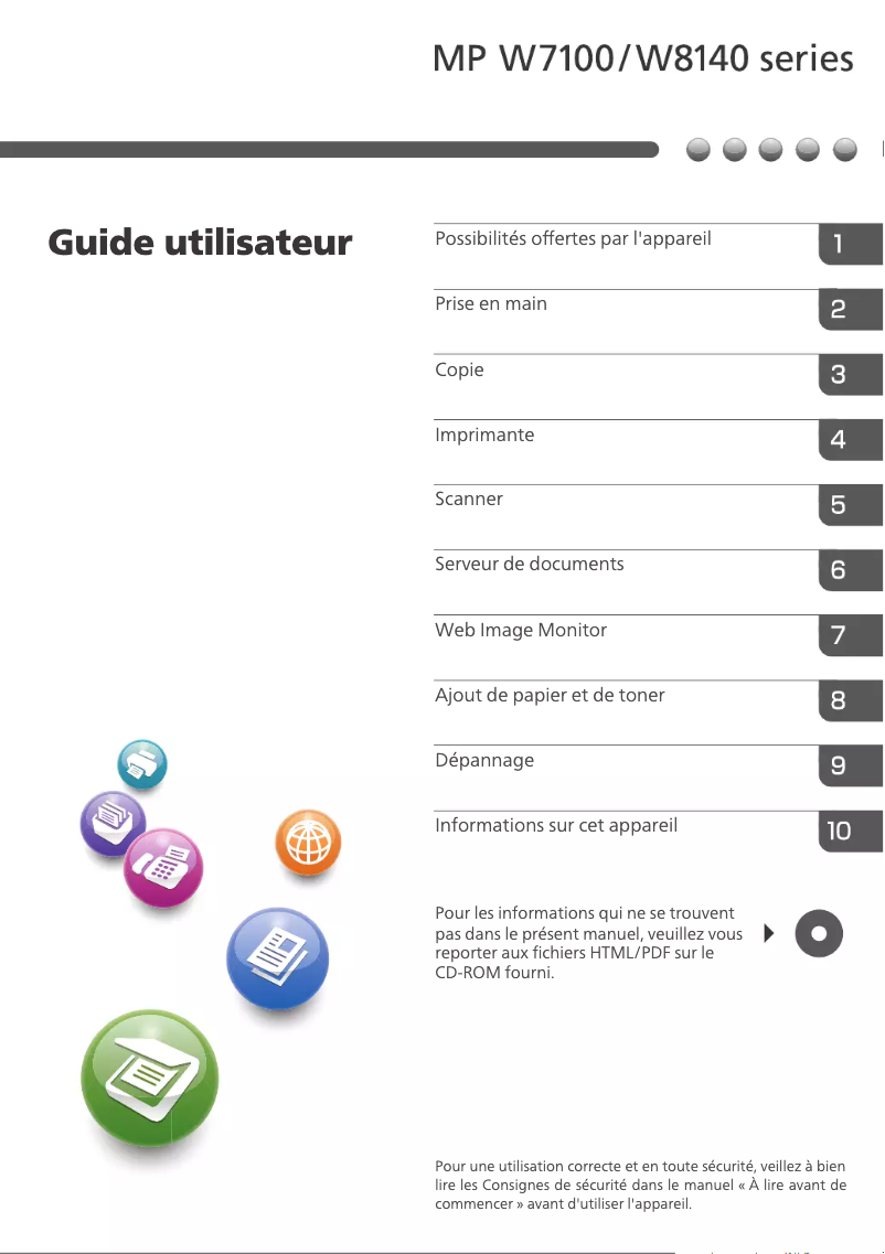 Página 1 del manual Manual de usuario Ricoh MP W7100SP