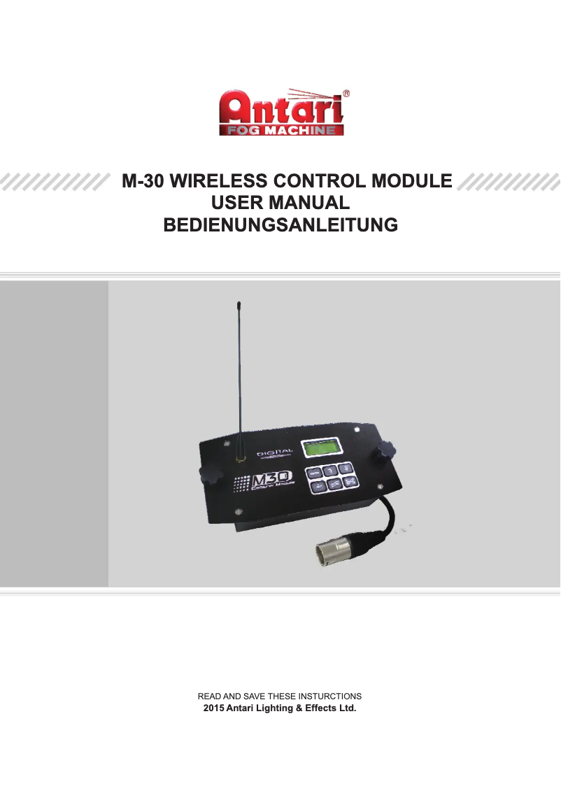 Página 1 del manual Manual de usuario Antari M-30