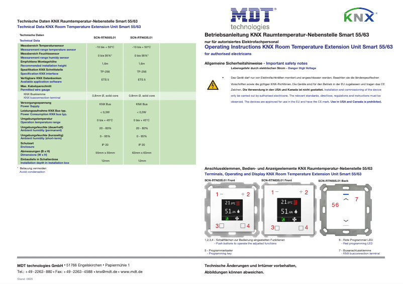 Imagen de la primera página del manual del dispositivo SCN-RTR55S.01