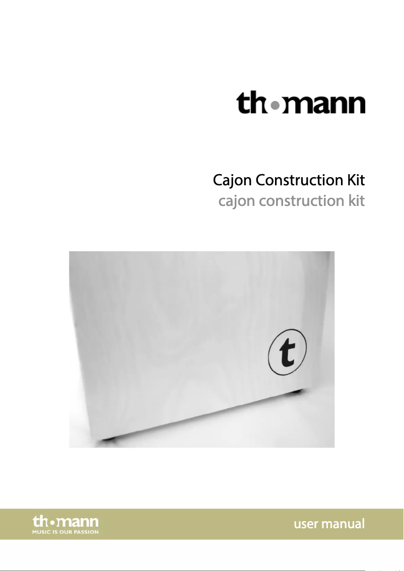 Imagen de la primera página del manual del dispositivo Cajon Construction Kit