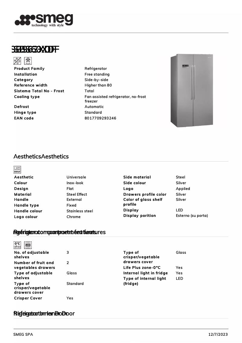 Imagen de la primera página del manual del dispositivo SBS63XDF