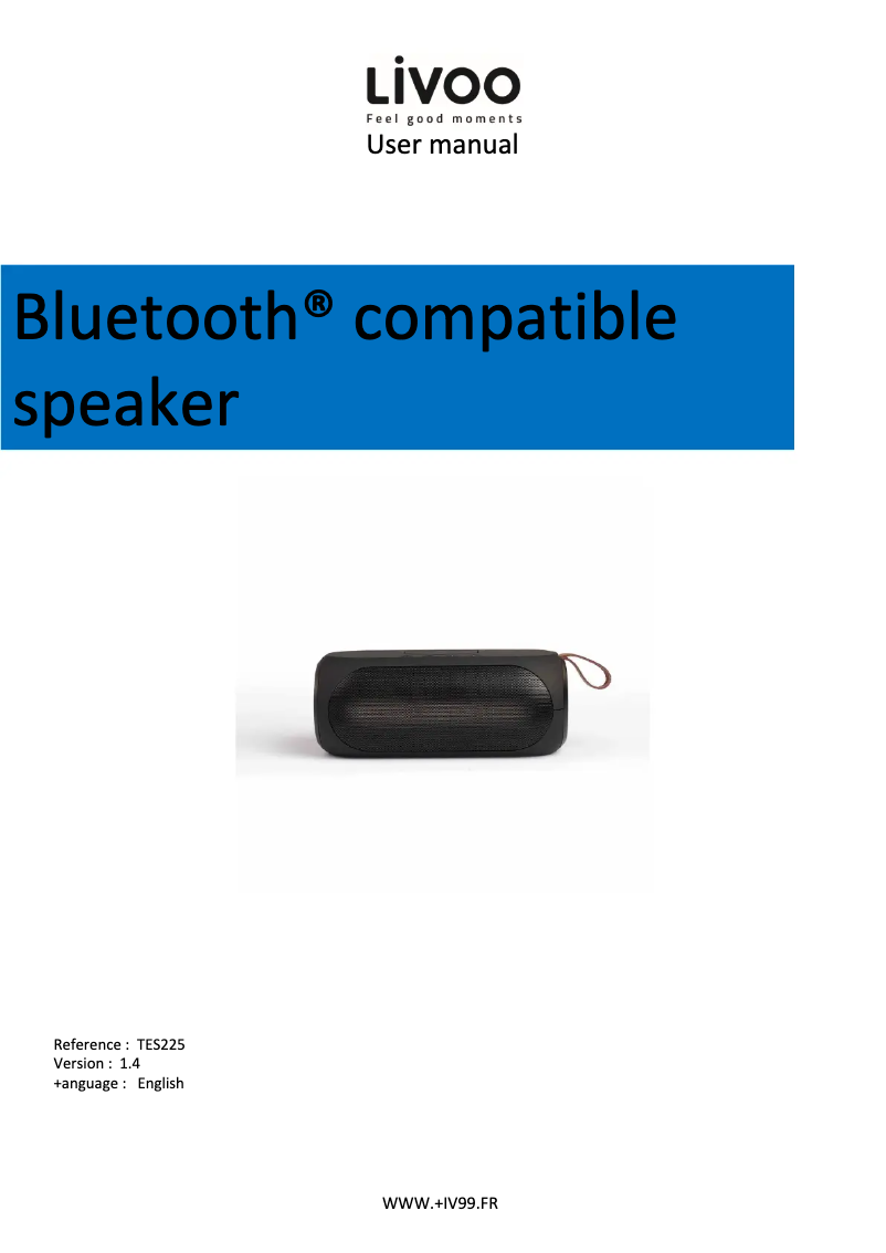 Página 1 del manual Manual de usuario Livoo TES225