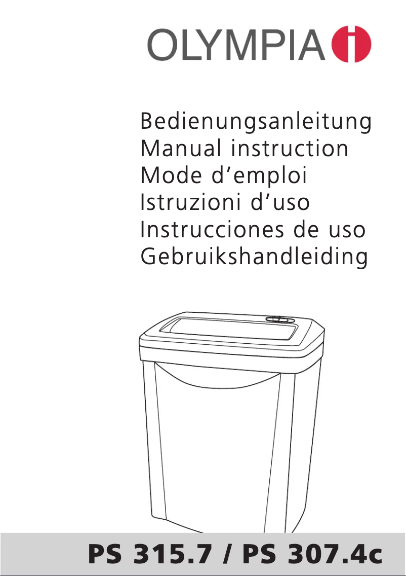 Imagen de la primera página del manual del dispositivo PS 315.7