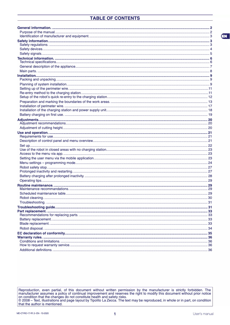 Página 1 del manual Manual de usuario Ambrogio L35 Deluxe