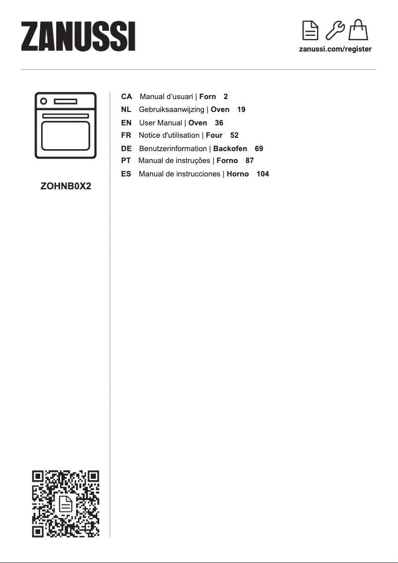Página nº 1 - Manual de usuario Zanussi ZOHNB0X2