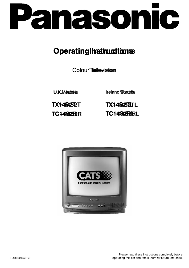 Página nº 1 - Manual de usuario Panasonic TX-14S2T