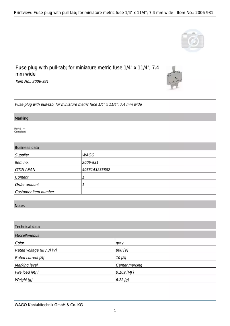 Imagen de la primera página del manual del dispositivo 2006-931