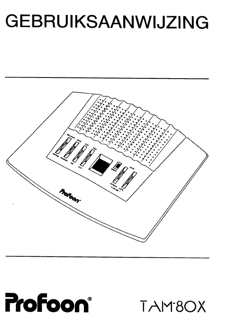 Imagen de la primera página del manual del dispositivo TAM-80X