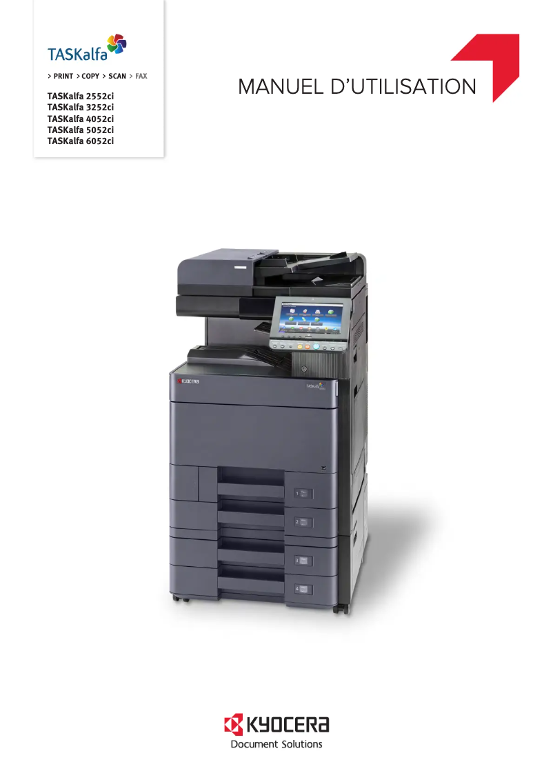 Imagen de la primera página del manual del dispositivo TASKalfa 4052CI