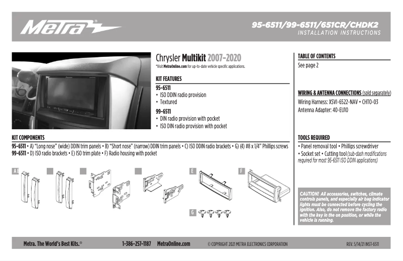 Imagen de la primera página del manual del dispositivo 99-6511